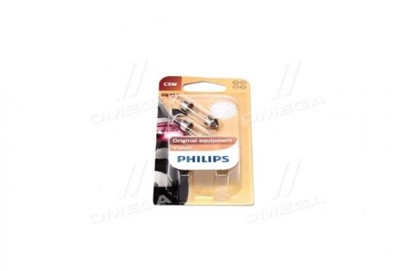 12844B2 PHILIPS Лампа розжарювання C5W 12V SV8,5 3200К 2шт blister (вир-во Philips)