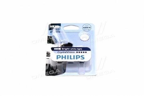 9005CVB1 PHILIPS Лампа накаливания HB3 12V 60W P20d Cristal Vision 1шт blister 4300K (выр-во Philips)