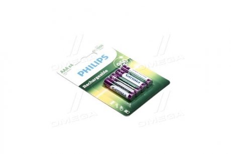 R03B4A95/10 PHILIPS Акумулятор R03 / AAA MULTILIFE 950 mAh Blister 4шт (вир-во Philips)