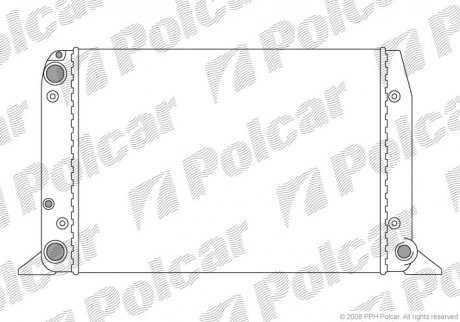 130708-1 Polcar Радиатор охлаждения Audi 80 1.6 87-