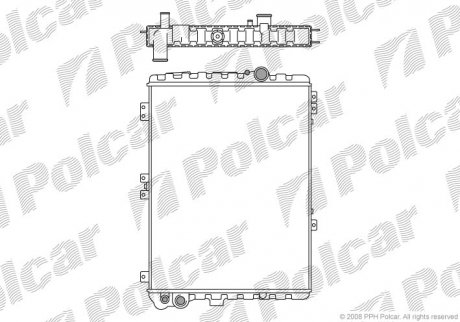 130708-3 Polcar Радиатор двигателя Audi 80, 90, Cabriolet, Coupe 1.9-2.3 08.80-12.96