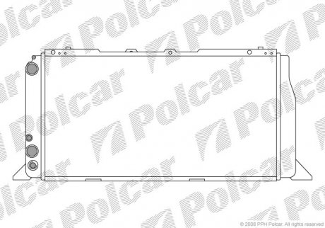 130708A2 Polcar Радиатор Audi 80, 90, Cabriolet, Coupe 1.6-2.0 06.86-07.98