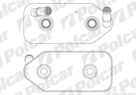 1323L8-4 Polcar Радиатор масла VW BORA, GOLF IV,POLO CLASSIC 1.0-2.8 11.95-12.10