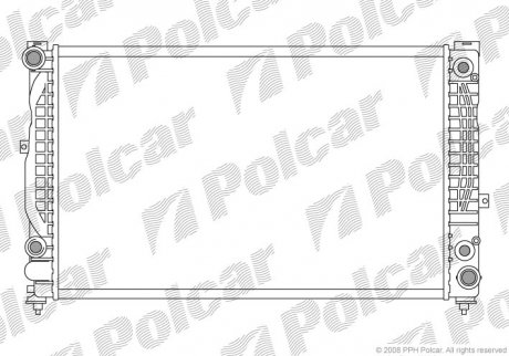 132408A6 Polcar Радіатор основний Audi A4/A6/VW Passat 2.4-2.8 95-08