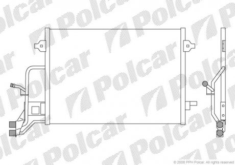 1324K8C2 Polcar Радиатор кондиционера Audi A4, VW Passat 1,6-2,8 97-05