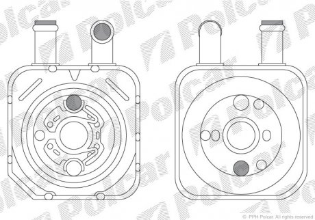 1325L8-2 Polcar Радіатор охолодж. масл. Audi A4, A6VW Passat 2.5TDI 00-