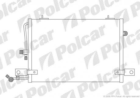 1326K8C1S Polcar Радіатор кондиціонера Audi 100, A6 90-