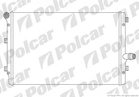 133108A4 Polcar Основний радіатор VAG A3/Octavia/Caddy/Passat 1.6-2.0 TDI 10-