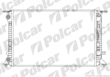 133708-4 Polcar Радиатор охлаждения Audi A4 1.8 TFSI/2.0 TDI 2007-