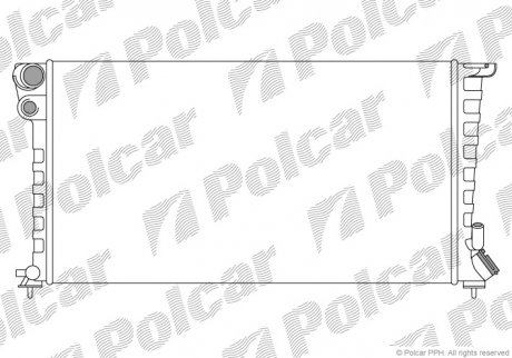 232608B4 Polcar Радиатор охлаждения Citroen Berlingo 1.5D-2.0D 04.93-12.15