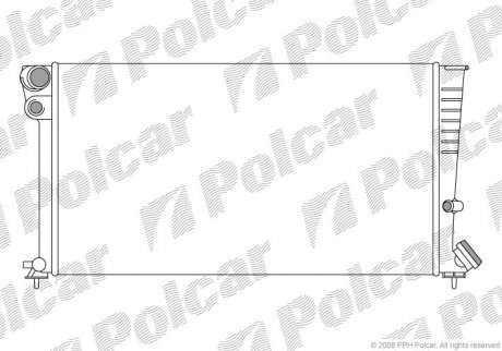 235008A5 Polcar Радиатор охлаждения (МКПП) Citroen Berlingo 96- /Peugeot 306 97-