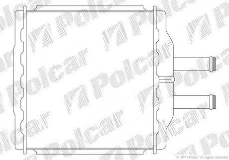 2505N8-1 Polcar Радіатор пічки Chevrolet Lacetti/Daewoo Nubira 1.4-2.0 03-