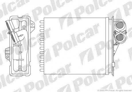 2800N8-1 Polcar Радіатор пічки Dacia Logan 04-