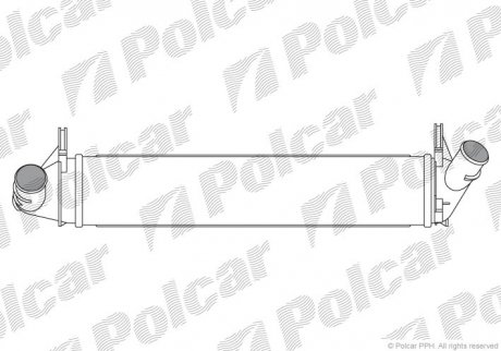 2801J8-1 Polcar Интеркулер Dacia Logan/Duster 1.5Dci 08-