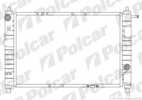 290208-A Polcar Радіатор охолодження (MT) Daewoo Matiz 0.8 2001->