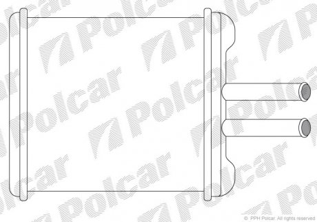 2912N8A1 Polcar Радиатор печки Daewoo Lanos/Nubira -all