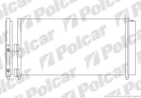 3022K8C5 Polcar Радиатор кондиционера Fiat Doblo 1.3-1.9 JTD 01-