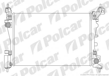 302408-3 Polcar Радиатор охлаждения Fiat Grande Punto 1.2-1.4 05-