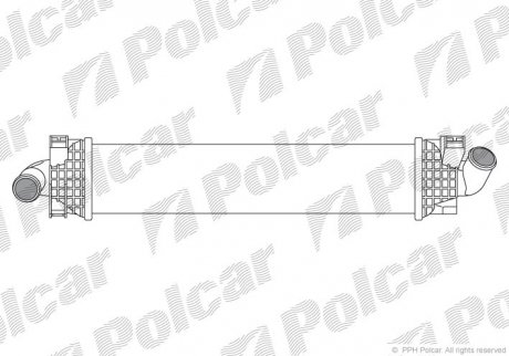 3205J8-1 Polcar Радіатор інтеркулера Focus C-Max, Focus, Kuga, Mondeo, S-Max 1.6D-2.5 10.03-