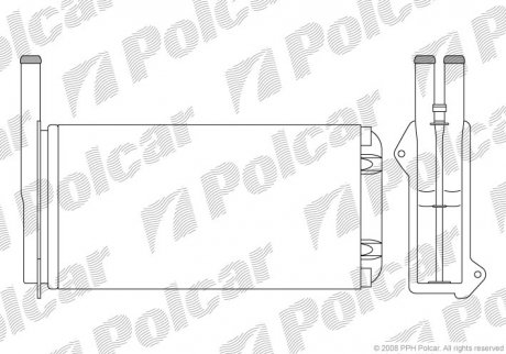 3206N8-1 Polcar Радіатор пічки Ford Escort/Orion/Sierra 90-