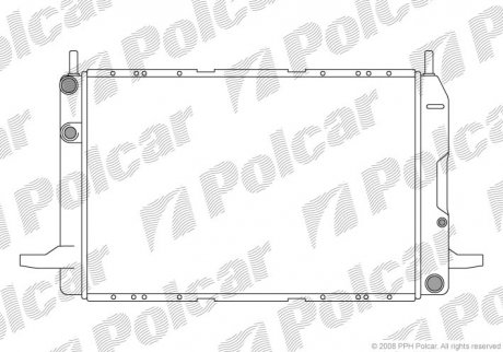 322308A4 Polcar Радиатор охлаждения Ford Scorpio 1.8/2.0 04.85-09.94