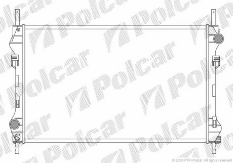 324708A1 Polcar Радиатор охлаждения (-AC) Ford Transit 2,4TDCi 00-06