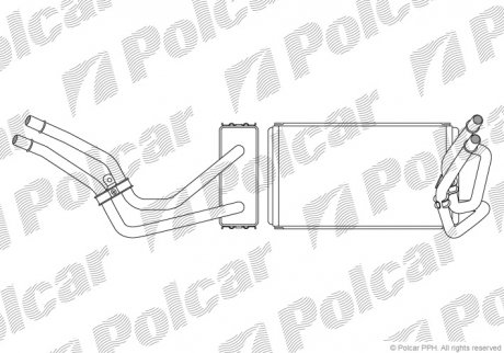 3247N8-2 Polcar Радиатор печки FORD TRANSIT 2.0D-2.4D 01.00-05.06