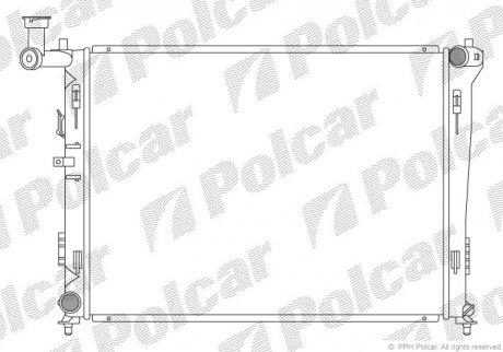 401508-1 Polcar Радиатор охлаждения Hyundai I30 1.4i-2.0i 07-/Kia Ceed 07-