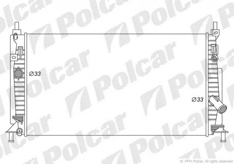 454208-1 Polcar Радиатор основной Mazda 3 1.6-2.0 2009-