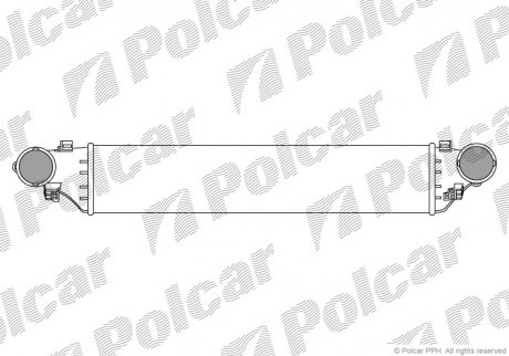 5003J8-2 Polcar Радіатор інтеркулера MB W202/W203/S203/R171 1.8-2.7D 05.00-02.11