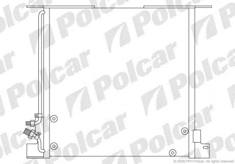 5012K8C1 Polcar Радіатор кондиціонера DB Vito/V-class V 200 01/97-