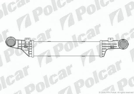 5015J8-2 Polcar Радиатор интеркулера MB E (W210) 2.0/2.2D/2.7D 06.97-03.03