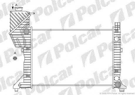 506208A1 Polcar Радіатор MB Sprinter 2.3-2.9 95-06