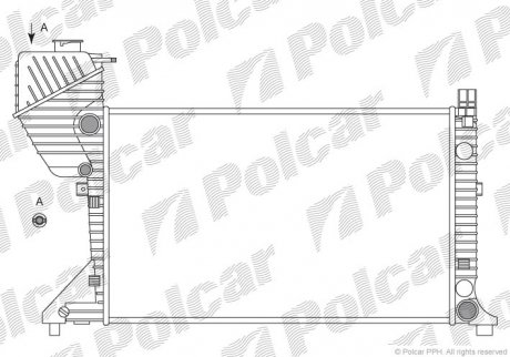 506308A1 Polcar Радиатор основной MB Sprinter 2.2-2.7CDI 00-06