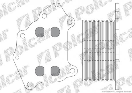 5102L8-2 Polcar Масляный радиатор Citroen/Peugeot 1.6 HDI