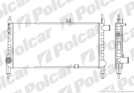 550508-1 Polcar Радиатор охлаждения Opel Kadet 1.3 86-91