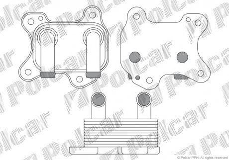 5508L8-2 Polcar Радиатор масляный Opel Astra, Combo, Corsa, Meriva 1.7CDTI 03-10