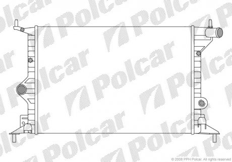 551608B1 Polcar Радиатор охлаждения Opel Vectra B 1.8 i 16V 95-02