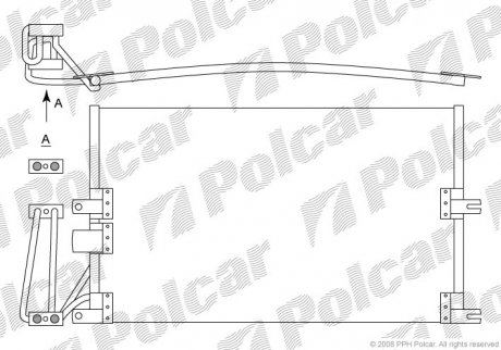 5516K8C1 Polcar Радіатор кондиціонера Opel Vectra B 95-03