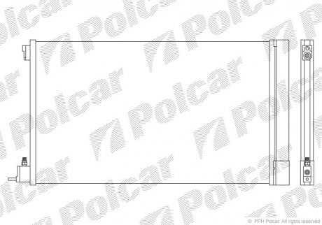 5520K8C1 Polcar Радиатор кондиционера Opel Insignia 1.6-2.8 07.08-
