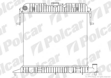 552508-1 Polcar Радиатор Opel Omega A 1.8/2.0 09.86-04.94