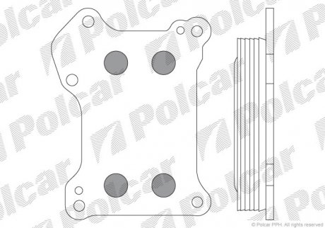 5556L8-1 Polcar Масляный радиатор Fiat Doblo 1.3 d 04-06