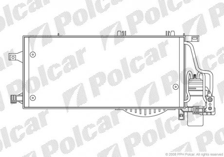 5557K8C2 Polcar Радиатор кондиционера Opel Combo 1.3-1.7 CDTI 04-