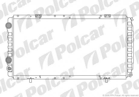 570208A2 Polcar Радиатор охлаждения Peugeot Boxer 2.0-2.5D,TD 94-