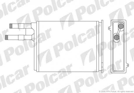 5702N8-1 Polcar Радіатор пічки Fiat Ducato/Peugeot Boxer 94 -