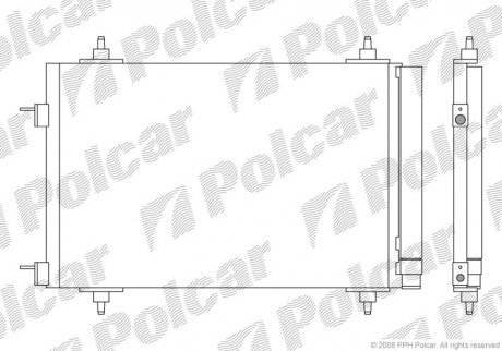 5711K8C1S Polcar Радіатор кондіціонера Citroen Berlingo/C4 1,6 03-