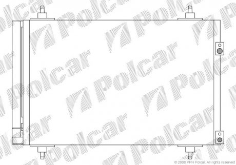 5711K8C2S Polcar Радиатор кондиционера Citroen Berlingo 1.6 HDI 08-