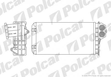 5723N8-1 Polcar Радиатор печки Peugeot 206 03-