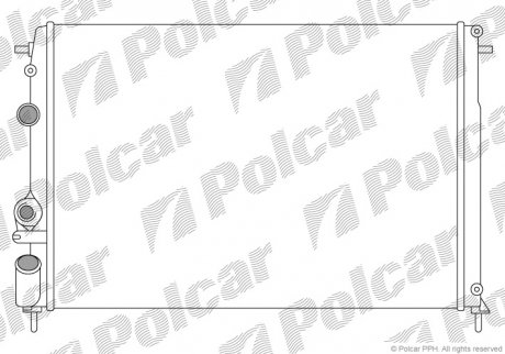 600708A5 Polcar Радіатор Renault Megane, 1,4-2,0, 96-03