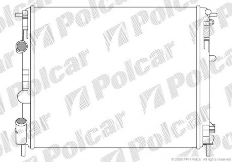 601508A4 Polcar Радіатор охолодження Renault/Dacia 1.4/1.6 04-